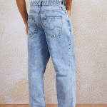 Symbol Men's Baggy Fit Cotton Jeans | Mid Rise | Loose & Relaxed | Oversized Jeans Pant