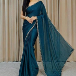 Women's Chiffon Saree with Blouse Piece for Traditional Ethnic Wear Sari