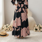 Women's Long Sleeves V-Neck Self Design Jumpsuit |Stylish | Casual