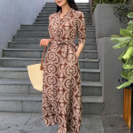 Dress for Women | Long Rayon Dress for Women's | Floral Wide Leg Long Jumpsuit with Pockets |