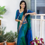 Women's Kanjivaram Woven Soft Silk Saree With Blouse Piece
